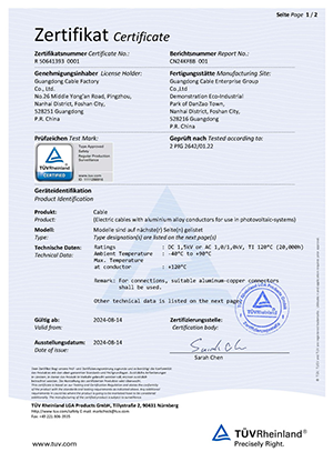TÜV Certification and EN Standards Explained in Detail: Safety Standards that Cannot be Ignored when Choosing Solar Cables
