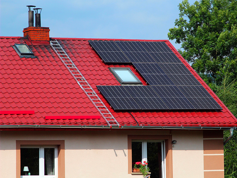 Solarpaneele im Außenbereich